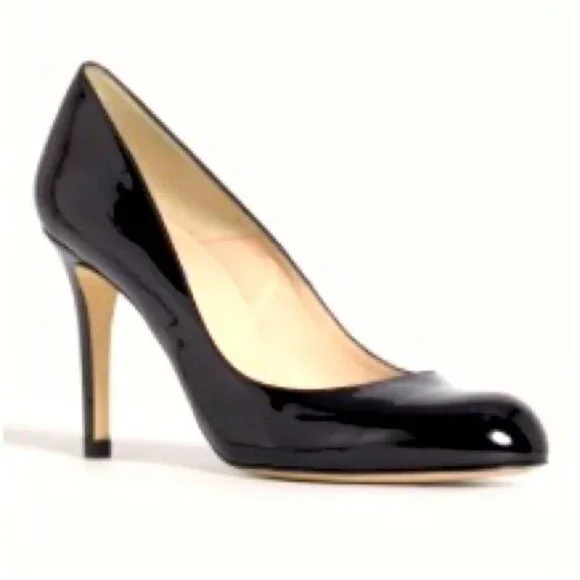 L.K. Bennett Black Patent Leather Round Toe Pumps - Picture 2 of 8